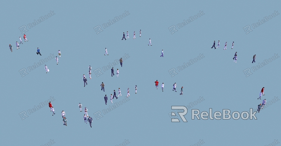 People with Action Animation People Crowd Animation Commercial Moving model