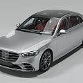 Silver Luxury Sedan With Modern Sleek Body Design Red Leather Seats And Stylish Wheels