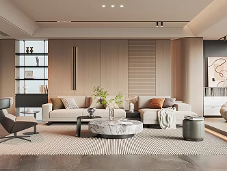 modern living room 3d model