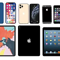 Apple Smartphones and Tablets Collection Featuring iPhones and iPads in Various Colors