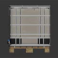 Industrial Plastic IBC Container With Metal Cage Wooden Pallet And Blue Top Cap