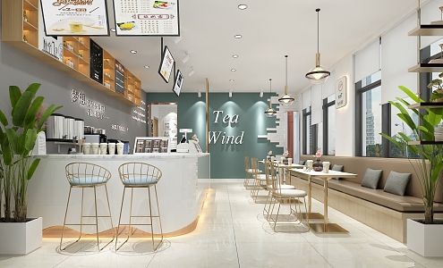 Modern Milk Tea Shop 3d model