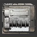 Vintage Cash Register Design With Ornate Metal Body And Mechanical Buttons