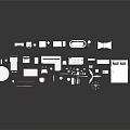 Industrial Equipment Collection Including Machinery Tools And Various Components Setup