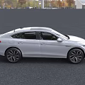 White Volkswagen Sedan With Modern Exterior Design Front Grille Sleek Headlights And Alloy Wheels