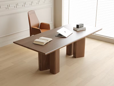 Modern Desk Chair Desk 3d model