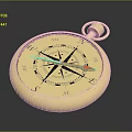 Golden Compass With Directional Scales And Red Pointer For Daily Life Supplies