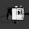 Modern Electric Coffee Machine With Stainless Steel Body And Control Knob