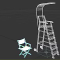 Outdoor Chairs Featuring Folding Chair And Elevated Canopy Seat With Steps Wheels And Logo