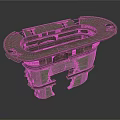 Ancient Circular Architectural Structure Model With Wooden Top And Stone Pillar Supports