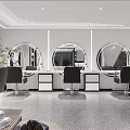 Modern Beauty Hair Salon Exterior With Glass Facade Interior Design Salon Chairs And Plants