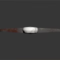 Shiny Medieval Sword With Metal Blade Ornate Pommel And Dark Background