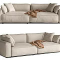 Modern double sofa 3d model