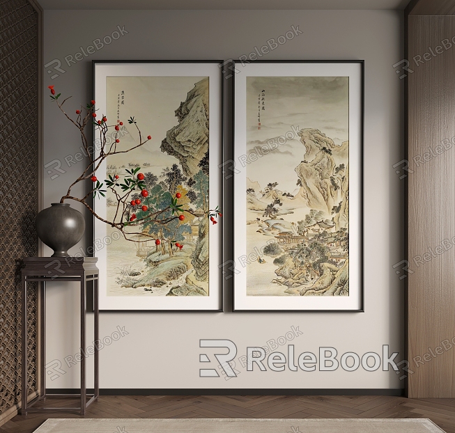 New Chinese Hanging Painting New Chinese Decorative Painting model