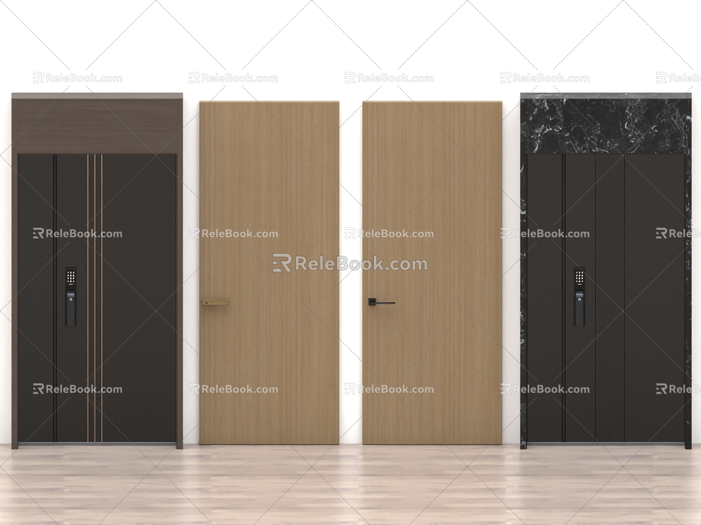 Door Wooden Door Bedroom Door Meeting Room Door Office Door Double Door Glass Door Security Door Living Room Door 3d model