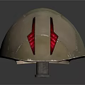 Character And Creature Metallic Conical Armor With Red Inner Details