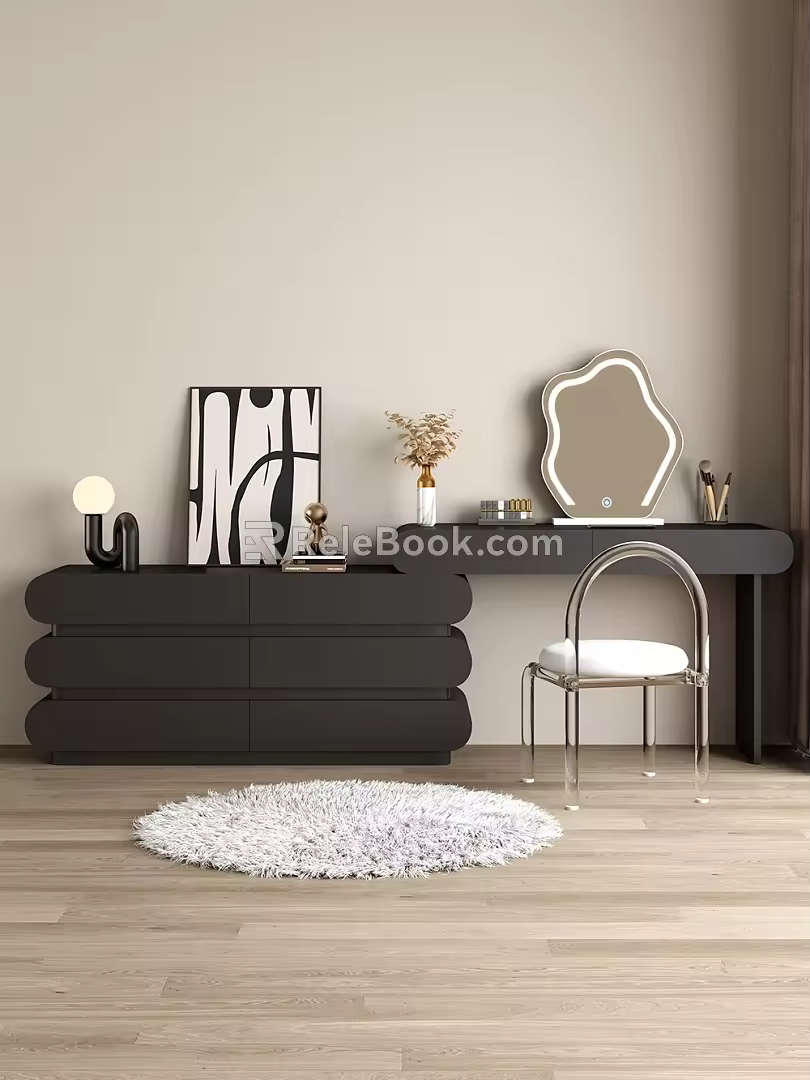 Modern Dressing Table Simple Dressing Table Dressing Table Combination 3d model