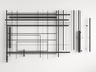 ceiling pipe ventilation pipe fire pipe central air conditioning pipe industrial pipe 3d model