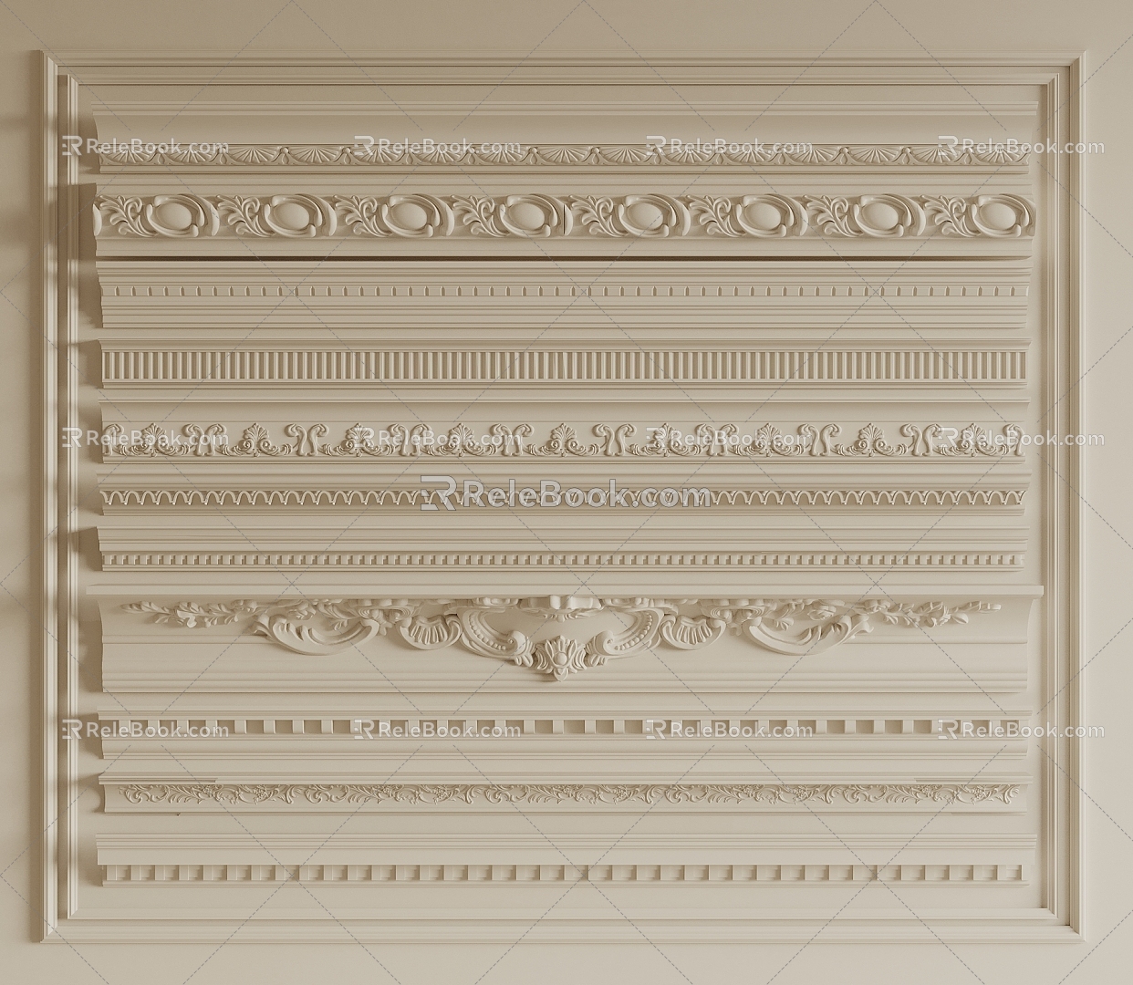 French plaster line 3d model