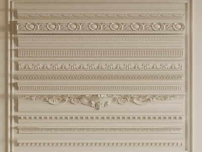 French plaster line 3d model