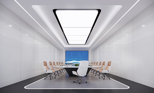 Modern Meeting Room Meeting Table and Chair 3d model