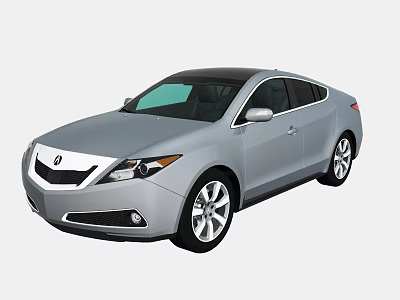 Silver Modern Sedan With Sleek Design Tinted Windows And Alloy Wheels 3d model