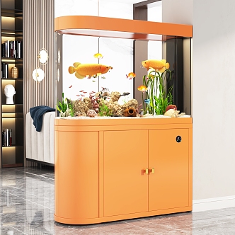 modern fish tank fish tank cabinet 3d model