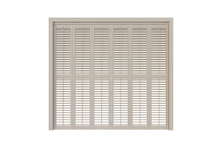 Modern Folding Door Solid Wood Shutter Door 3d model