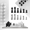 Chess table chessboard 3d model