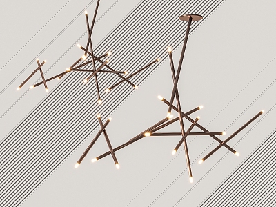 Modern chandelier 3d model