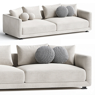 Modern double sofa 3d model