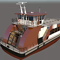 Luxury Modern Yacht With White And Brown Hull Upper Deck Seating Area