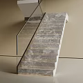 Elegant Modern Marble Staircase With Glass Railing And Contemporary Design