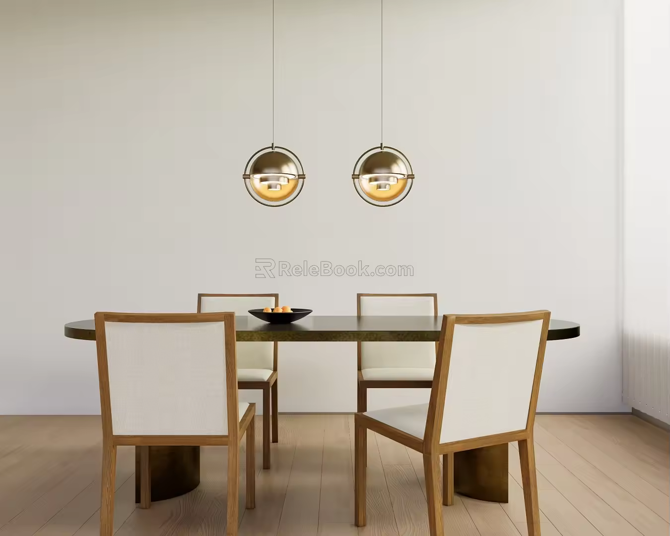 Dining table and chair combination 3d model