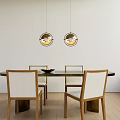 Dining table and chair combination 3d model