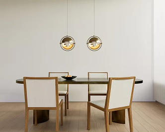 Dining table and chair combination 3d model