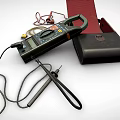 Industrial Clamp Meter With Digital Display Leather Case And Electrical Testing Cables