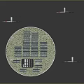 Renewable Energy System With Wind Turbines And Solar Panels On Circular Green Platform