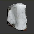 Wooden Stone Material With White And Orange Natural Rough Surface Texture