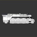 vintage train steam train train carriage locomotive head steam car carriage train modern vehicle 3d model