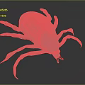 White Insect Like Game Character With Multiple Legs Large Eyes Red Mouthparts And Back Scratches