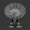 Industrial Metal Fan With Mesh Guard Blade And Black Base Structure