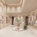 Elegant Cream Style Kids Clothing Store Interior Design With Warm Lighting And Tidy Garment Displays