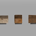 Wooden Bench Wooden Bench Wooden Chair Block Bench Wooden Blocks 3d model