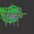 Aerial View Planning of Modern Residential Community With Green Spaces and Building Layout