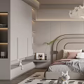 Cozy Kids Room Interior Design With Crown Chandelier Bed And Plush Toys