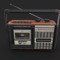 Retro Radio Cassette Player With Wooden Panel FM Antenna And Portable Vintage Design