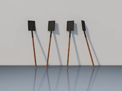 Sleek Black Swing Doors With Wooden Frames In Minimalist Interior Setting 3d model