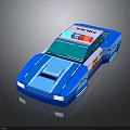 Blue And White Building Block Police Car With Toy Police Lights And Decals
