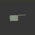 Vintage Light Green Metal Storage Box With Handle And Open Lid